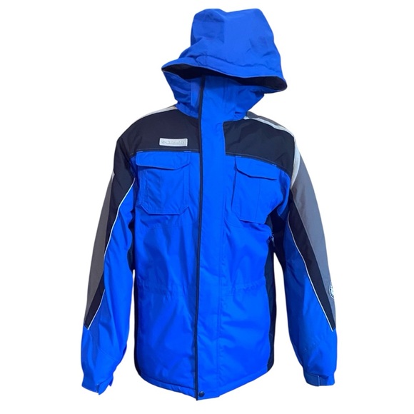 Columbia Youth Blue and Black Hooded Jacket - Picture 1 of 16